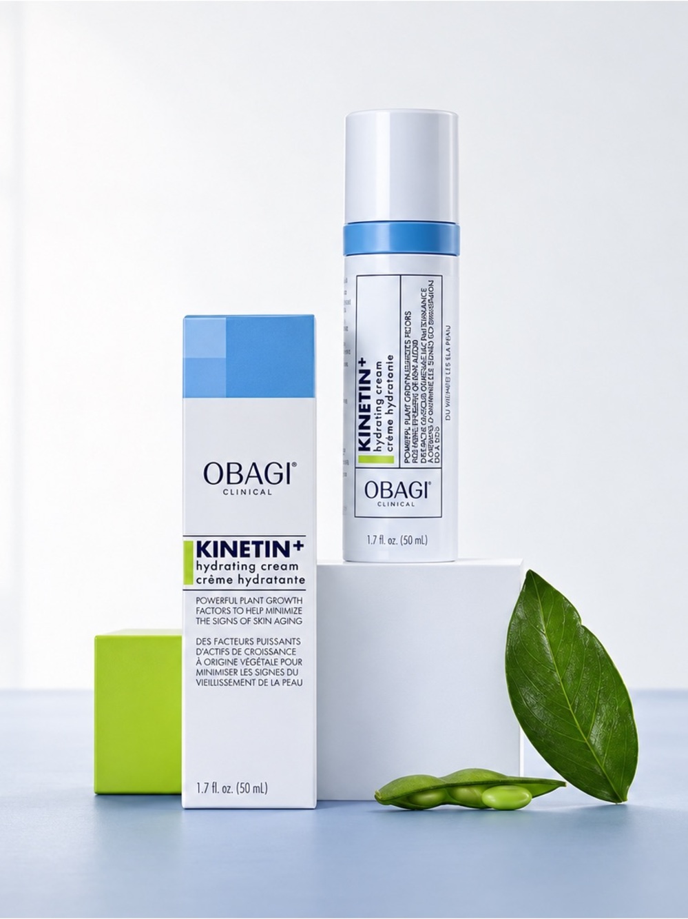 Obagi Kinetin+ Hydrating Cream - Light Blue, White & Lime Green